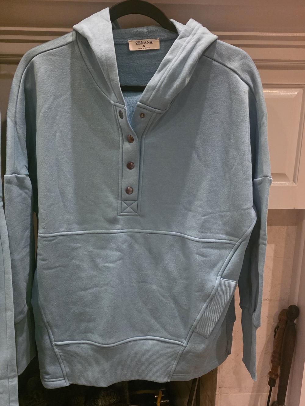 Zenana Outfitters Light Blue Hoodie & Jogger  Set - Picture 2 of 4